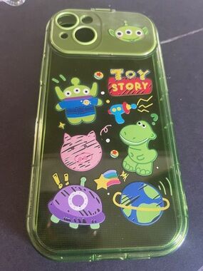 Green Toy Story Alien & Dino iPhone 14 Plus Case